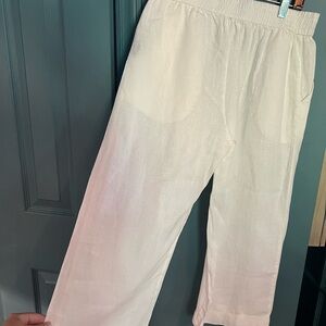 Stella Carakasi White Linen Pants